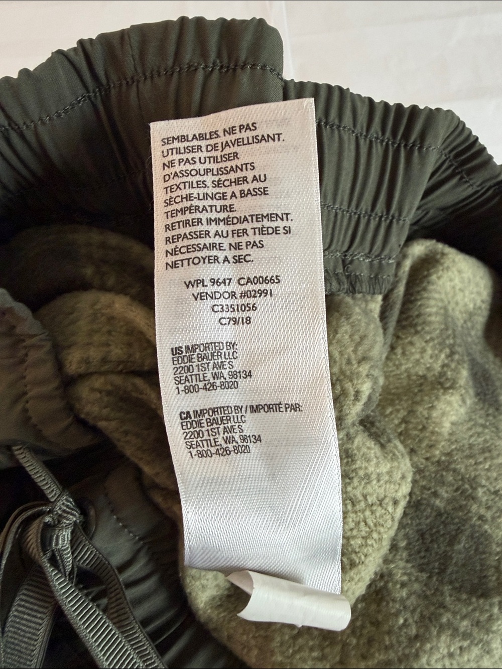 Eddie Bauer Army Green Drawstring Cargo Joggers - Picture 12 of 14